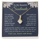Soulmate Necklace Gift for Her, Soulmate Jewelry, Necklace for Future Wife, Wedding Anniversary Jewelry for Wife Necklace Gifts from Husband - Soulmate Gift Necklace with Message Card and Gift Box Allruing Necklace