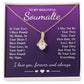To My Beautiful Soulmate Necklace Gift, Soulmate for Wife Birthday Gifts from Husband, Valentine for Women, Soulmate Gifts, Message Card and Necklace Gifts Box Gift Box Styles on Birthday, Wedding, Anniversary, Valentine Allruing Necklace