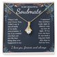 To My Beautiful Soulmate Necklace Gift for Her, Soulmate for Wife Valentine Gifts from Husband, Birthday for Women, Soulmate Gifts, Message Card and Necklace Gifts Box Gift Box Styles on Birthday, Wedding, Anniversary, Valentine Allruing Necklace