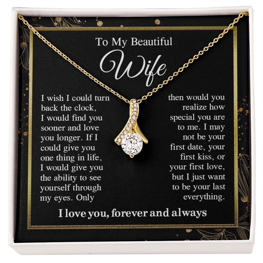 To My Beautiful Soulmate Necklace Gift For Her, Wife Gifts From Husband, Anniversary Gifts For Wife From Husband To My Wife Necklace Message Card and Necklace Gift Box Gift Box Styles on Birthday, Wedding, Anniversary, Valentine Allruing Necklace