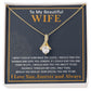 Couples Gifts, To My Beautiful Wife Necklace From Husband, Wedding Anniversary For Wife From Husband, Wife Wedding From Husband, To My Wife, Necklace Custom Name Message Card and Gift Box Styles on Birthday, Christmas, Wedding, Anniversary Allruing Neckla