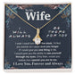To My Wife Necklace To My Future Wife Necklace Gifts, Promise Necklace For Her, Fiance Gifts For Her, Anniversary Necklace Gifts For Soulmate From Husband With Message Card Box LED, Soulmate Necklace For Women, To My Wife Necklace Allruing Necklace