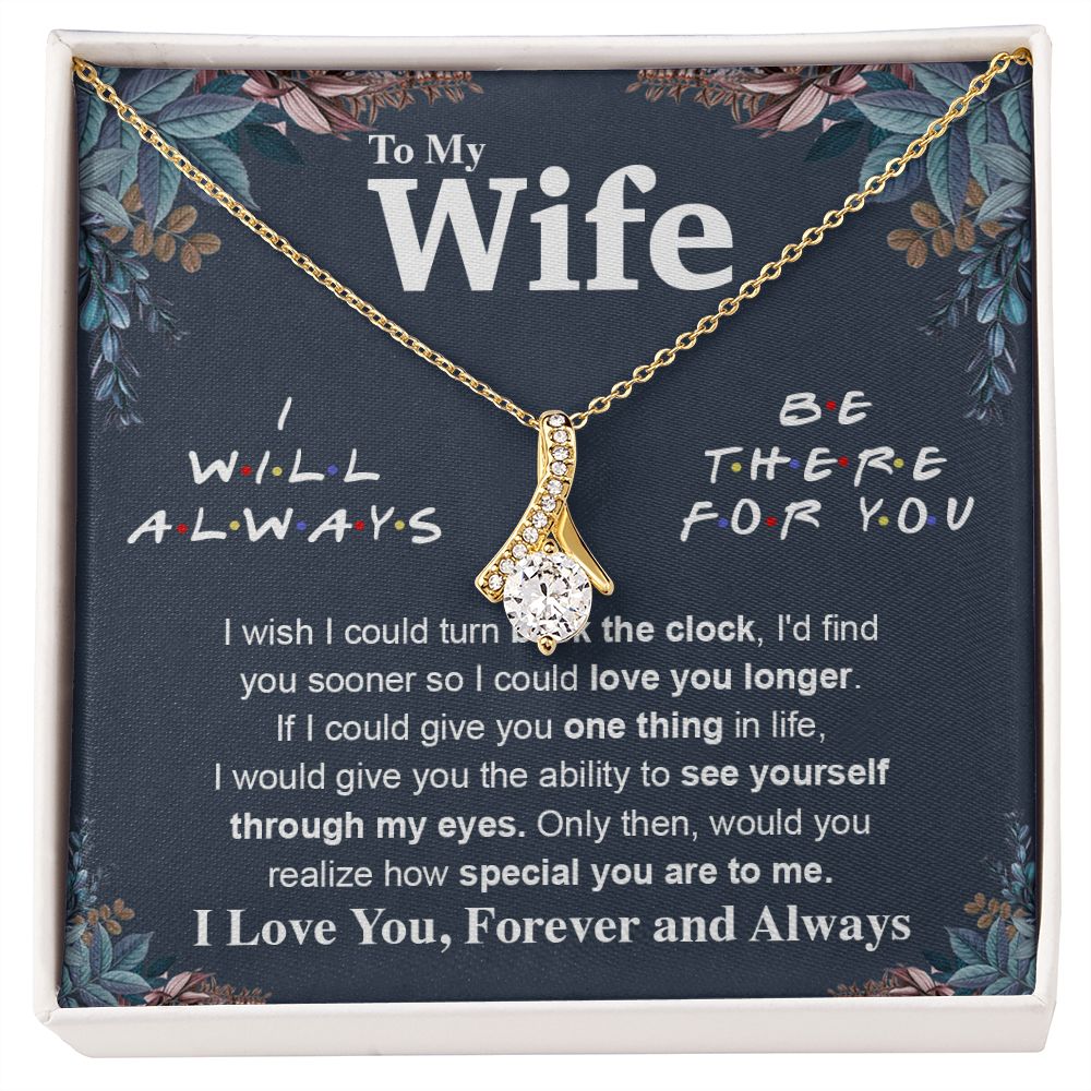 To My Wife Necklace To My Future Wife Necklace Gifts, Promise Necklace For Her, Fiance Gifts For Her, Anniversary Necklace Gifts For Soulmate From Husband With Message Card Box LED, Soulmate Necklace For Women, To My Wife Necklace Allruing Necklace