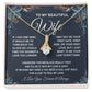 To My Beautiful Wife Necklace, Soulmate Jewelry For Women, Wife Necklace From Husband, Soulmate Gifts For Her, To My Future Soulmate Necklace Message Card and Necklace Gift Box Gift Box Styles on Birthday, Wedding, Anniversary, Valentine Allruing Necklace