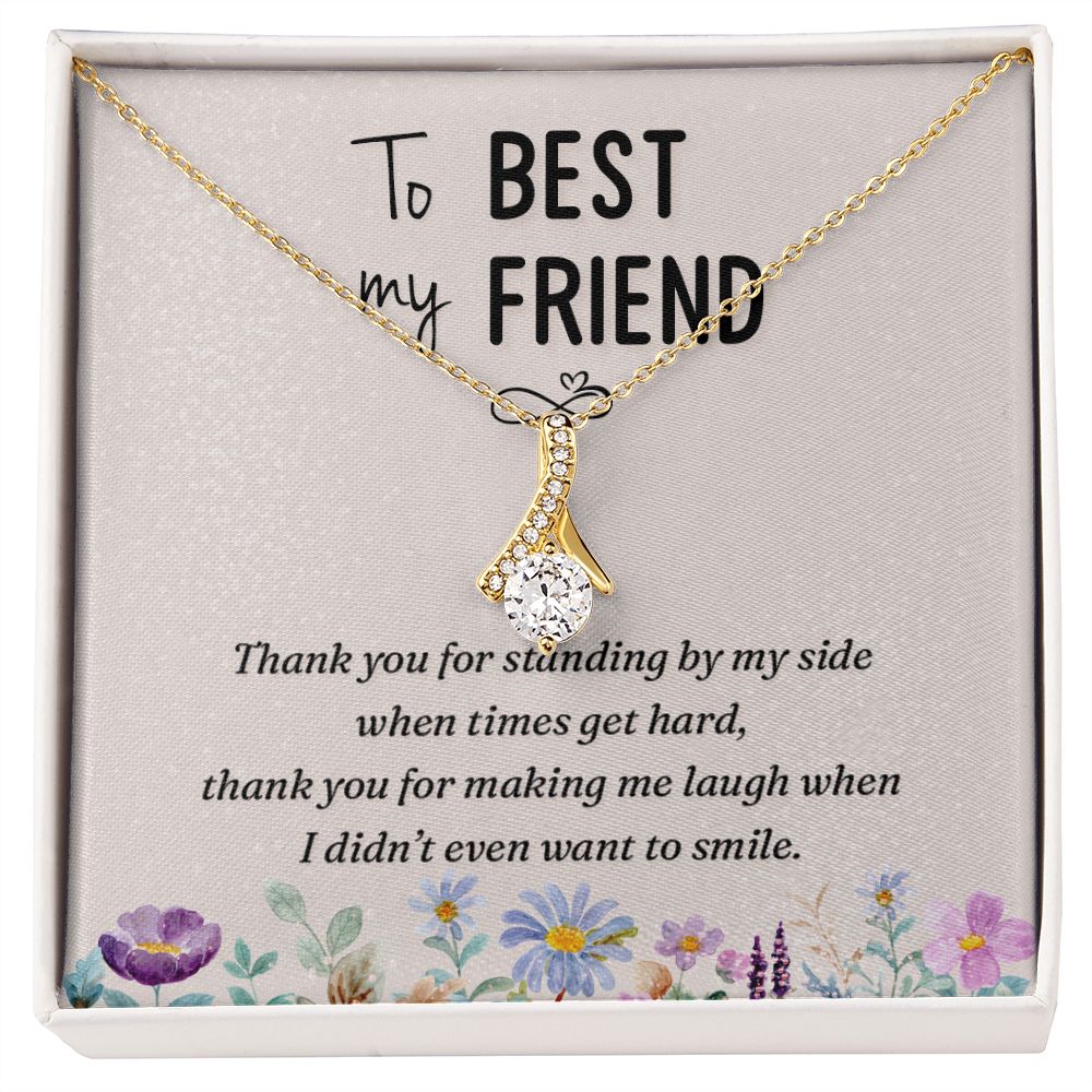 To My Best Friend On Her Wedding Day Necklace, Soul Sisters Necklace, BFF Necklace, Best Friend Gift Jewelry, Long Distance, Friends, Meaningful Necklace Message Card and Gift Box Styles on Birthday, Christmas, Anniversary  Allruing Necklace