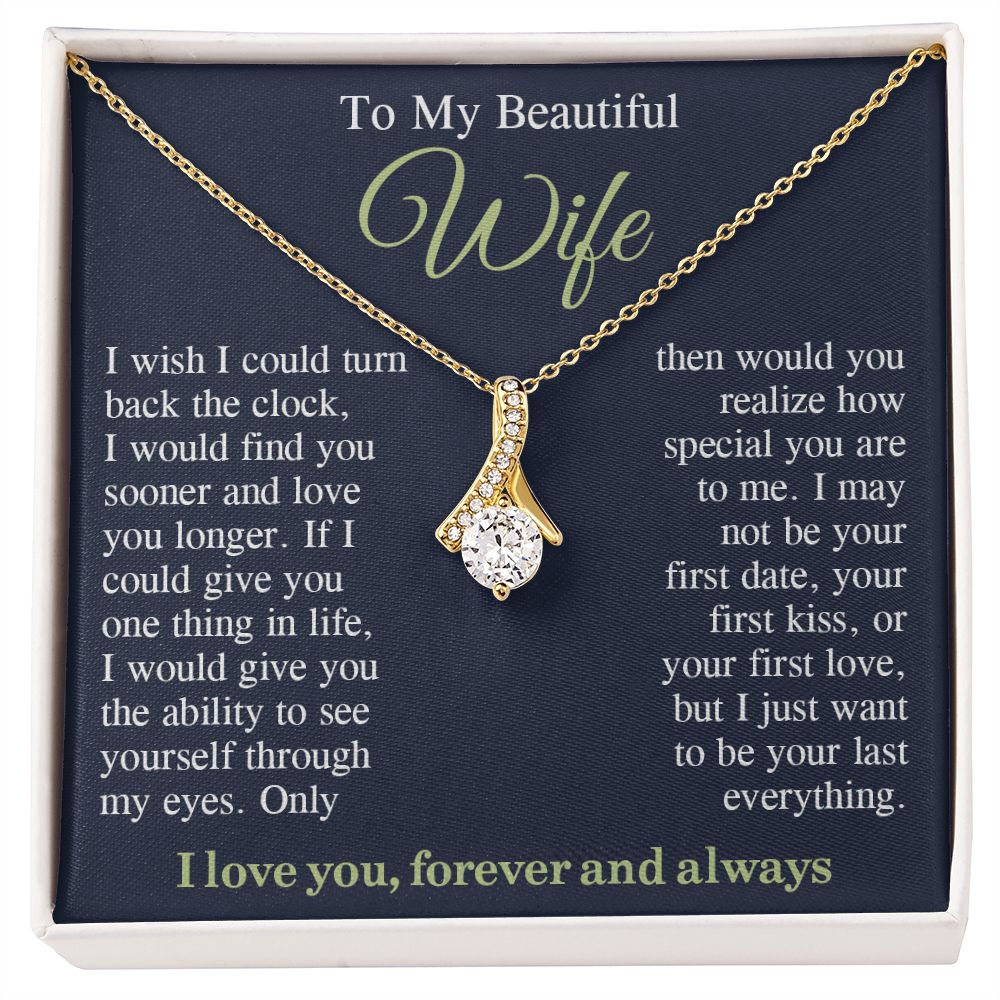 To My Beautiful Soulmate Necklace Gift, Wife Gifts From Husband, Anniversary Gifts For Wife From Husband To My Soulmate Necklace Message Card and Necklace Gift Box Gift Box Styles on Birthday, Wedding, Anniversary, Valentine Allruing Necklace