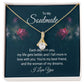To My Soulmate Necklace for her Jewelry For Her Couples Gifts Necklaces For Soul Mate Christmas Jewelry, Dear Wife, Forever & Always, Love Knot Meaningful Necklace Message Card and Gift Box Styles on Birthday, Christmas, Anniversary Allruing Necklace
