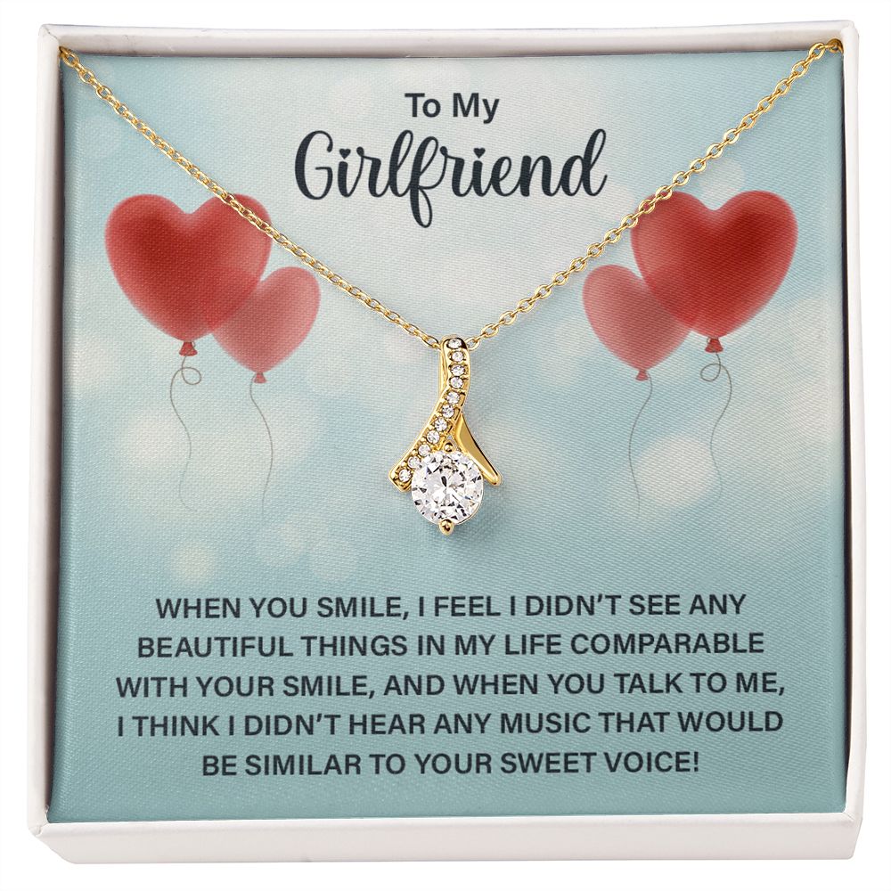 Love Knot Necklace To My Girlfriend Gifts From Boyfriend, Girlfriend Jewelry, Girlfriend Birthday Anniversary For Girlfriend Gift, Necklace Message Card and Gift Box Styles on Birthday, Christmas, Anniversary Allruing Necklace