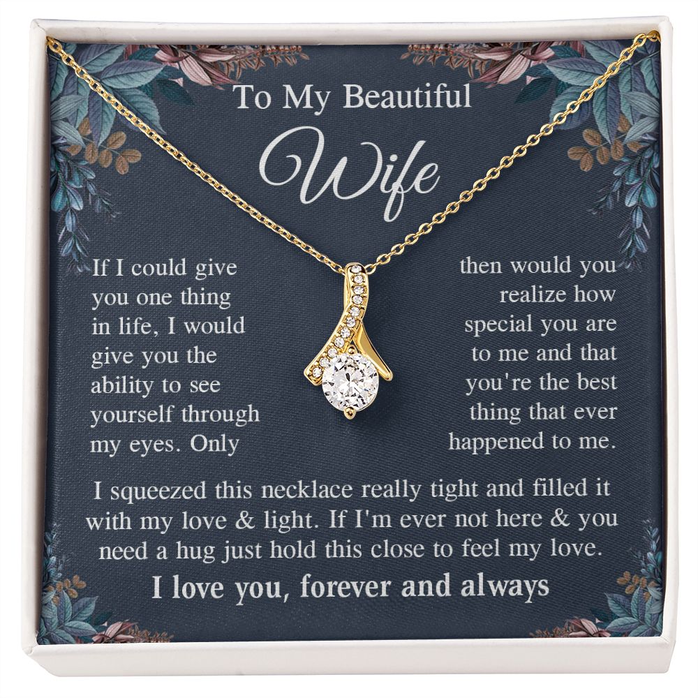 Wife Necklace Gift for Her, Soulmate Jewelry, Necklace for Future Wife, Anniversary Valentine Jewelry for Wife Necklace Gifts from Husband - Soulmate Gift Necklace with Message Card and Gift Box Allruing Necklace
