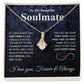 To My Beautiful Soulmate Necklace My Last Everything, Promise Necklace For Her, Fiance Gifts For Her, Wedding Gifts For Future Wife With Message Card Box LED, Soulmate Necklace For Women, To My Wife Necklace Allruing Necklace