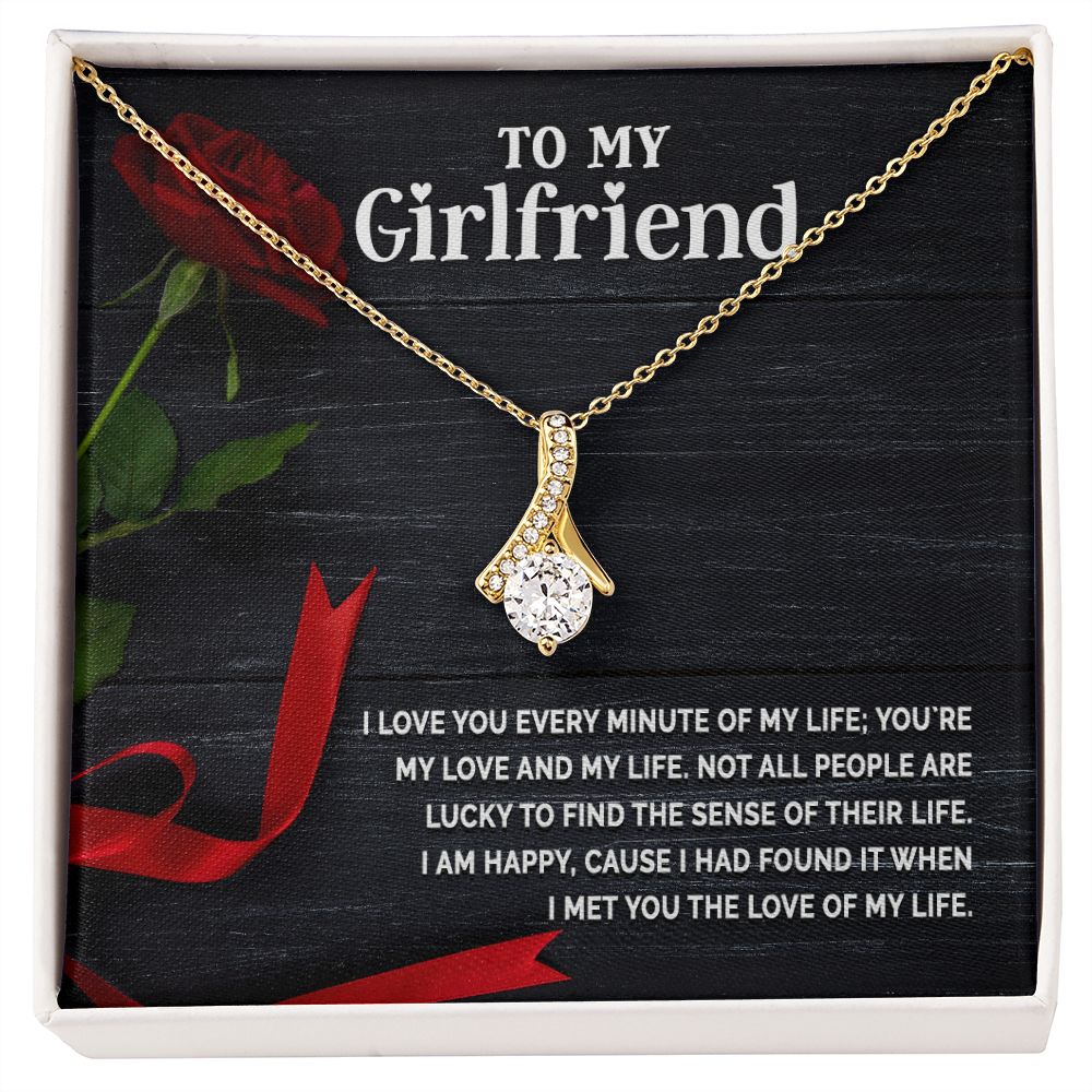 Love Knot Necklace, To My Girlfriend Gifts From Boyfriend, Girlfriend Jewelry, Girlfriend Birthday Anniversary For Girlfriend Gift, Necklace Message Card and Gift Box Styles on Birthday, Christmas, Anniversary  Allruing Necklace