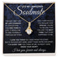 to My Soulmate Necklace, Soulmate Jewelry for Women, Wife Gifts from Husband, Anniversary Necklace for Wife Soulmate Gifts Future Wife Necklace Message Card and Gift Box Styles on Birthday, Wedding, Anniversary, Valentine Allruing Necklace