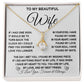 To My Beautiful Wife Necklace Gift for Her, Soulmate for Wife Birthday Gifts from Husband, Anniversary Jewelry for Women, Soulmate Gifts, Message Card and Necklace Gifts Box Gift Box Styles on Birthday, Wedding, Anniversary, Valentine Allruing Necklace
