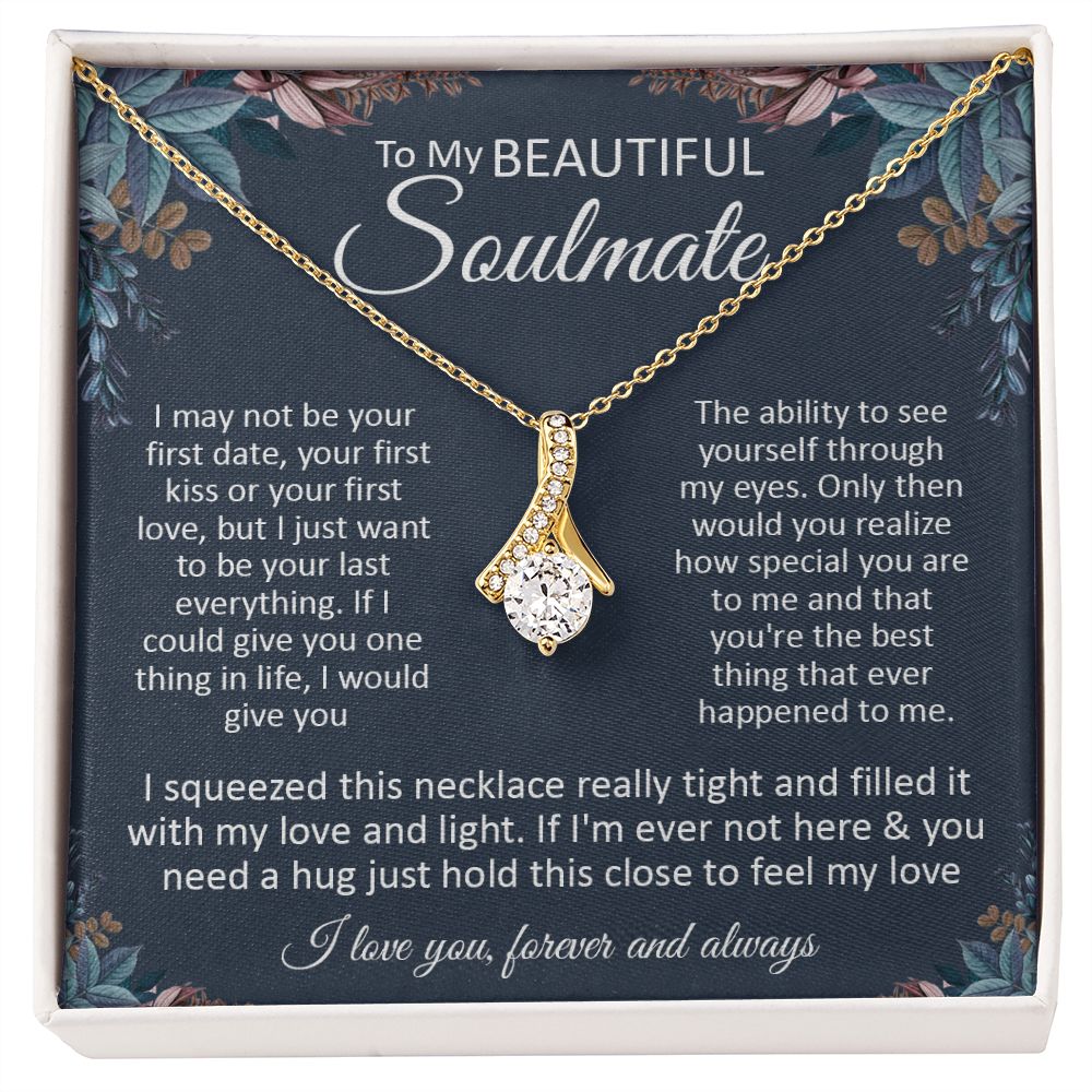 Couples Gifts, To My Dear Wife Necklace Gifts From Husband, Wedding Anniversary Jewelry For Wife From Husband, Wife Birthday From Husband, Necklace Custom Name Message Card and Gift Box Styles on Birthday, Christmas, Wedding, Anniversary\ Allruing Necklac