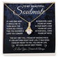 To My Beautiful Soulmate Necklace Gift for Her, Soulmate for Wife Birthday Gifts from Husband, Wedding Jewelry for Women, Soulmate Gifts, Message Card and Necklace Gifts Box Gift Box Styles on Birthday, Wedding, Anniversary, Valentine Allruing Necklace