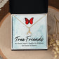 To My True Girlfriend Necklace, Brother to Sister, Birthday For Sister from Brother, Love Knot Meaningful Necklace Message Card and Gift Box Styles on Birthday, Christmas, Anniversary Allruing Necklace