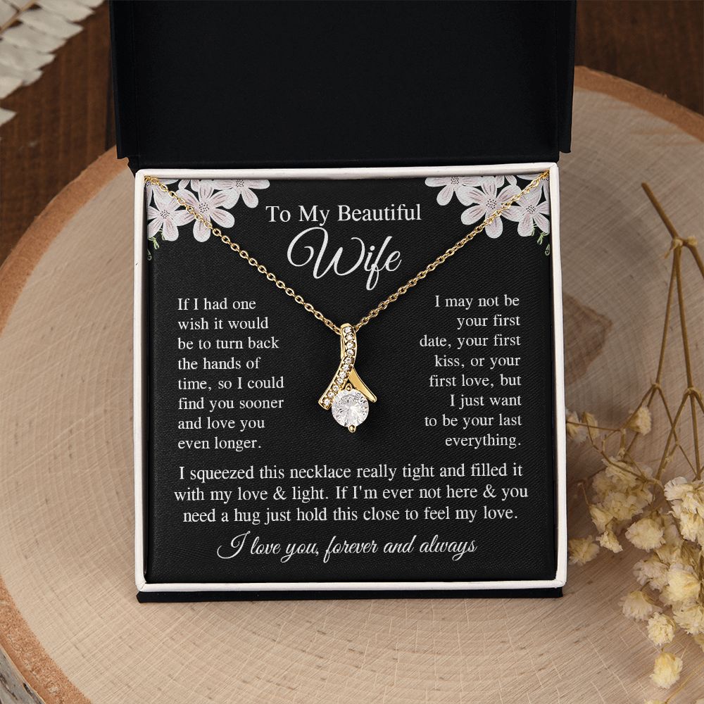 Wife Necklace Gift for Her, Soulmate Jewelry, Necklace for Future Soulmate, Wedding Valentine Jewelry for Wife Necklace Gifts from Husband - Soulmate Gift Necklace with Message Card and Gift Box Allruing Necklace