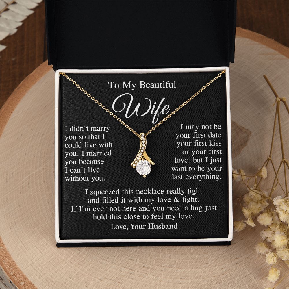 Wife Necklace Gift From Husband, Anniversary Romantic Gifts for Wife from Husband, Wife Birthday Gifts Message Card and Necklace Gifts Box Gift Box Styles on Birthday, Wedding, Anniversary, Valentine Allruing Necklace