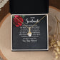 Soulmate Necklace Gifts From Husband, Wedding Anniversary Jewelry For Wife From Husband, Wife Birthday Gifts From Husband, To My Unbiological Sister Message Card and Gift Box styles On Birthday, Christmas, Anniversary  Allruing Necklace