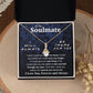 To My Soulmate Necklace To My Future Wife Necklace Gifts, Promise Necklace For Her, Fiance Gifts For Her, Valentine Necklace Gifts For Soulmate From Husband With Message Card Box LED, Soulmate Necklace For Women, To My Wife Necklace Allruing Necklace