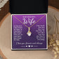 To My Beautiful Wife Necklace Gift, Soulmate for Wife Birthday Gifts from Husband, Valentine for Women, Soulmate Gifts, Message Card and Necklace Gifts Box Gift Box Styles on Birthday, Wedding, Anniversary, Valentine Allruing Necklace