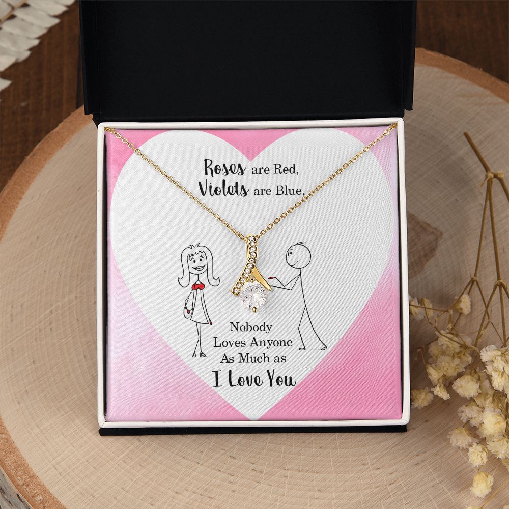 Couples Gifts Necklace To My Better Half Necklace Gifts For My Wife, Happy Anniversary My Love, Love Knot Meaningful Necklace Message Card and Gift Box Styles on Birthday, Christmas, Anniversary Allruing Necklace