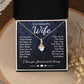 To My Beautiful Wife Necklace Gift, Soulmate for Wife Birthday Gifts from Husband, Wedding for Women, Soulmate Gifts, Message Card and Necklace Gifts Box Gift Box Styles on Birthday, Wedding, Anniversary, Valentine Allruing Necklace