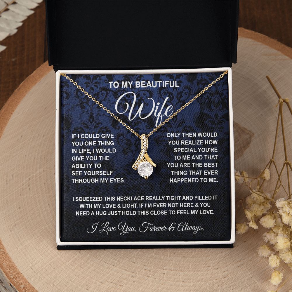 Soulmate Necklace Gifts From Husband, For Soulmate From Husband, Wife Gifts From Husband, Necklaces For Wife From Husband To My Wife Necklace Message Card and Necklace Gift Box Gift Box Styles on Birthday, Wedding, Anniversary, Valentine Allruing Necklace