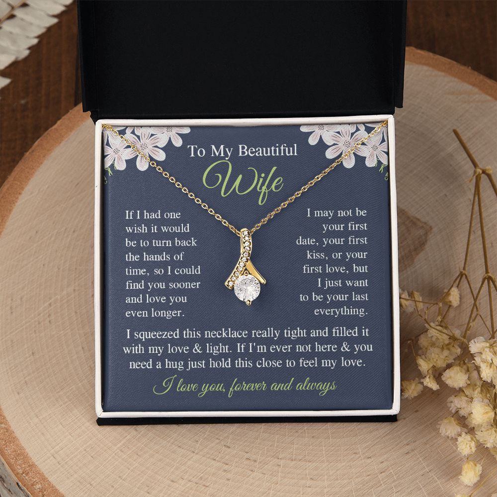 Wife Necklace Gift for Her, Soulmate Jewelry, Necklace for Future Soulmate, Valentine Anniversary Jewelry for Wife Necklace Gifts from Husband - Soulmate Gift Necklace with Message Card and Gift Box Allruing Necklace