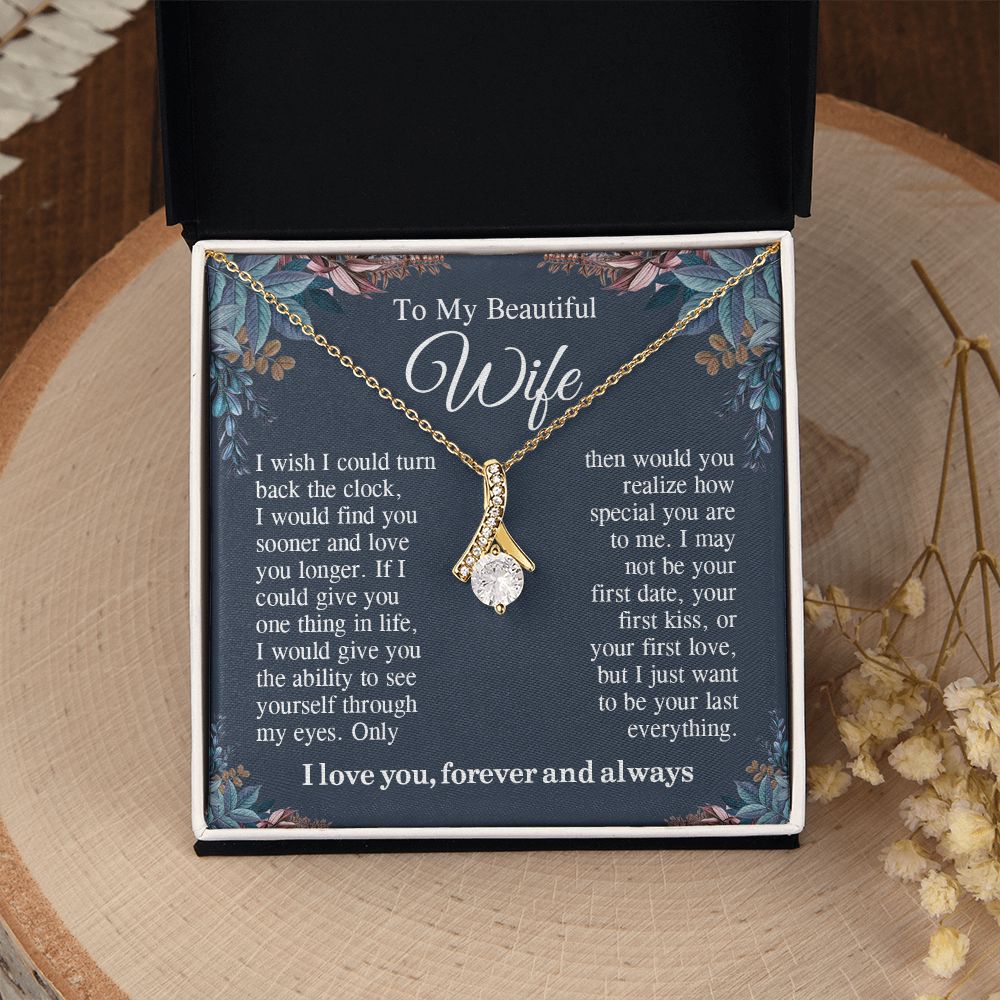 To My Beautiful Soulmate Necklace Gift For Her, Wife Gifts From Husband, Valentine Gifts For Wife From Husband To My Wife Necklace Message Card and Necklace Gift Box Gift Box Styles on Birthday, Wedding, Anniversary, Valentine Allruing Necklace