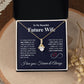 Future Wife Necklace My Last Everything, Promise Necklace For Her, Fiance Gifts For Her, Birthday Gifts For Future Wife With Message Card Box LED, Soulmate Necklace For Women, To My Wife Necklace Allruing Necklace