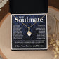 Couples Gifts Necklace To My Soulmate Necklace Anniversary Christmas Jewelry Romantic Gifts For My Wife Pendant Jewelry with Message Card and Box Necklaces for Women Valentines Day Happy Anniversary Wedding Present Allruing Necklace
