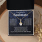 Gifts For Soulmate Birthday Gifts From Husband Necklace Valentines Days, Necklace for Future Soulmate, Wedding Necklace Jewelry for Wife Necklace Gifts from Husband - Soulmate Gift Necklace with Message Card and Gift Box Allruing Necklace