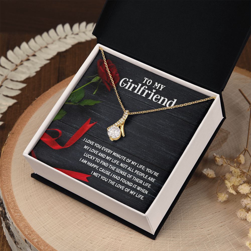 Love Knot Necklace, To My Girlfriend Gifts From Boyfriend, Girlfriend Jewelry, Girlfriend Birthday Anniversary For Girlfriend Gift, Necklace Message Card and Gift Box Styles on Birthday, Christmas, Anniversary  Allruing Necklace