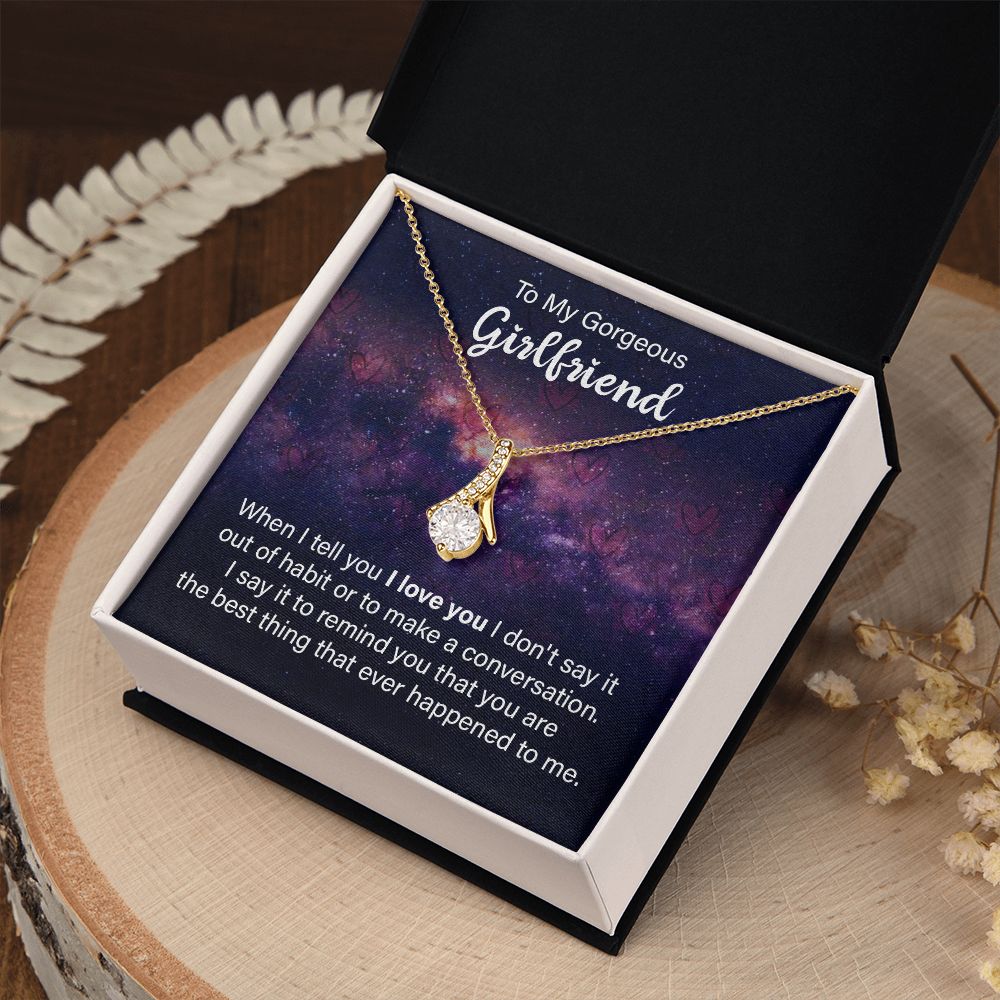 Couples Gifts, Gorgeous Girlfriend Necklace Gifts From Husband, Wedding Anniversary Jewelry For Wife From Husband, Wife Birthday From Husband, To My Soulmate Message Card and Gift Box styles On Birthday, Christmas, Anniversary  Allruing Necklace