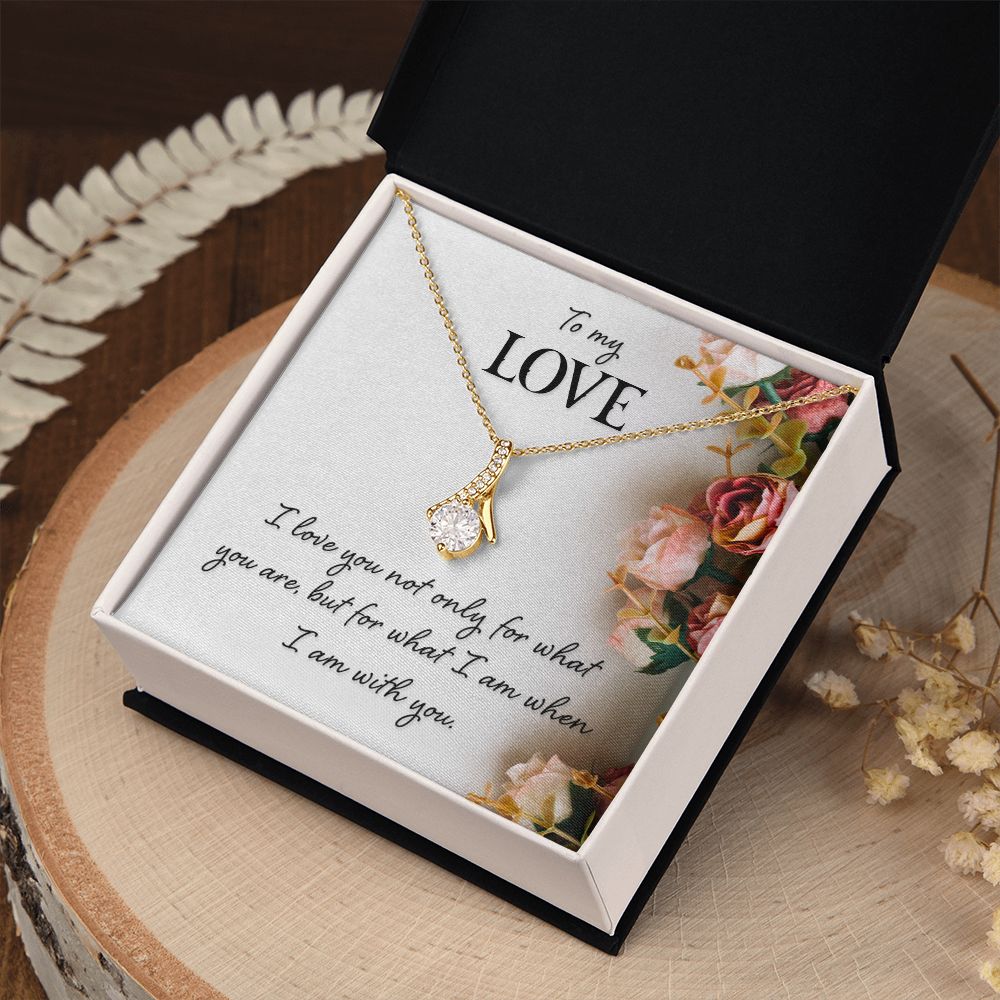 To My Love Necklace I Love You Not Only Gifts For Her Unique Necklaces For Wife From Valentines Day Anniversary Birthday For Her, Love Knot Meaningful Necklace Message Card and Gift Box Styles on Birthday, Christmas, Anniversary Allruing Necklace