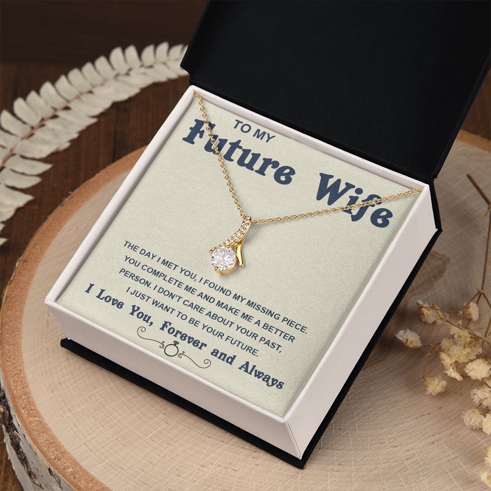 Soulmate Necklace For Women, Soulmate Gifts For Her, Future Wife Necklace, Necklaces For Girlfriend, To My Wife Necklace, Wife Necklace From Husband, Necklace Message Card and Gift Box Styles on Birthday, Christmas, Valentine Allruing Necklace