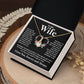 Couples Gifts Necklace To My Wife Necklace Birthday Christmas Jewelry Romantic Gifts For My Wife Pendant Jewelry with Message Card and Box Necklaces for Women Valentines Day Happy Anniversary Wedding Present Allruing Necklace