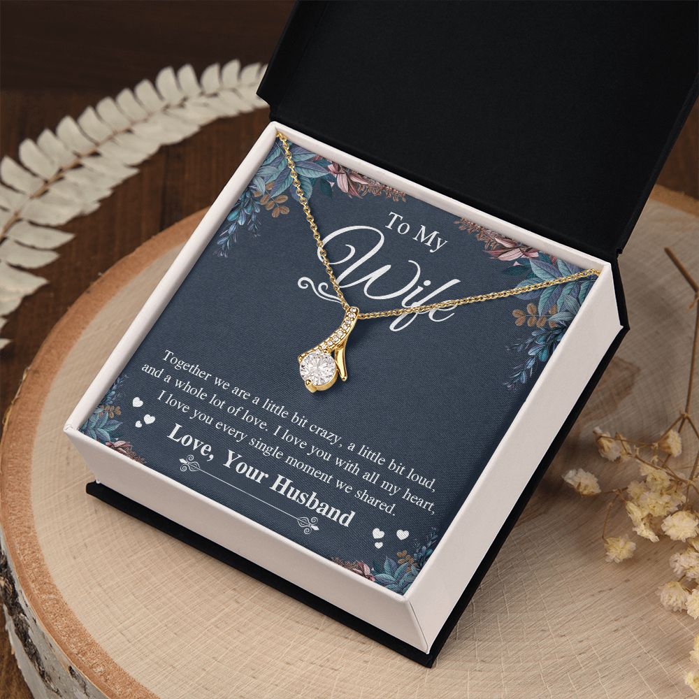 Valentine Gifts To My Soulmate Necklace Gift for Wife from Husband, Wife Anniversary Gifts, Gift for Soulmate Necklace Message Card and Necklace Gift Box Gift Box Styles on Birthday, Wedding, Anniversary, Valentine Allruing Necklace