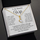 Wife Necklace Gift From Husband, Wedding Anniversary Romantic Gifts for Wife from Husband, Wife Birthday Gifts Message Card and Necklace Gifts Box Gift Box Styles on Birthday, Wedding, Anniversary, Valentine Allruing Necklace