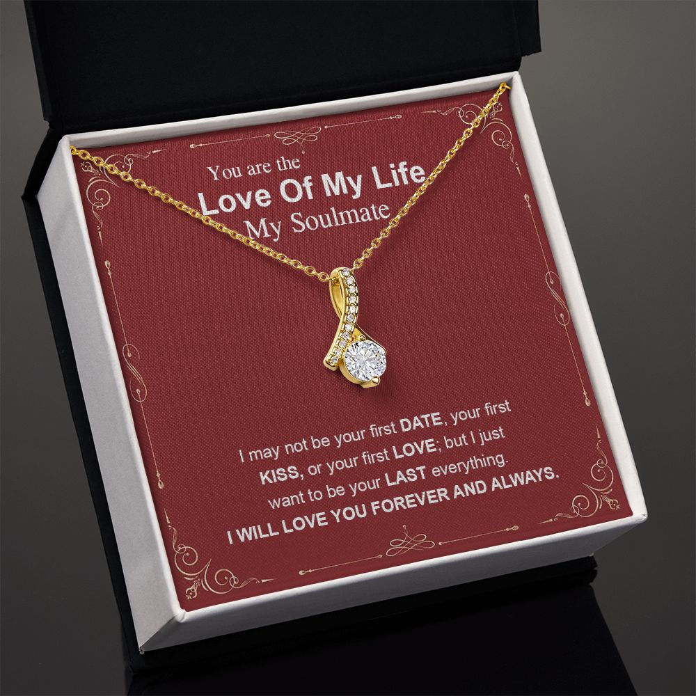 To My Soulmate Necklace, Necklaces For Wife from Husband, Soulmate Necklace to My Future Wife, Necklace For Soulmate with Message Card and Necklace Gift Box Gift Box Styles on Birthday, Christmas, Wedding, Anniversary Allruing Necklace