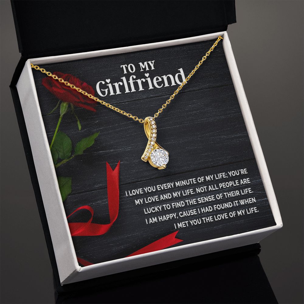 Love Knot Necklace, To My Girlfriend Gifts From Boyfriend, Girlfriend Jewelry, Girlfriend Birthday Anniversary For Girlfriend Gift, Necklace Message Card and Gift Box Styles on Birthday, Christmas, Anniversary  Allruing Necklace