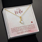 Couples Gifts,My Wife Girlfriend Necklace Gifts From Husband, Wedding Anniversary Jewelry For Wife From Husband, Wife Birthday From Husband, To My Beautiful Wife Girlfriend Message Card and Gift Box styles On Birthday, Christmas, Anniversary  Allruing Nec