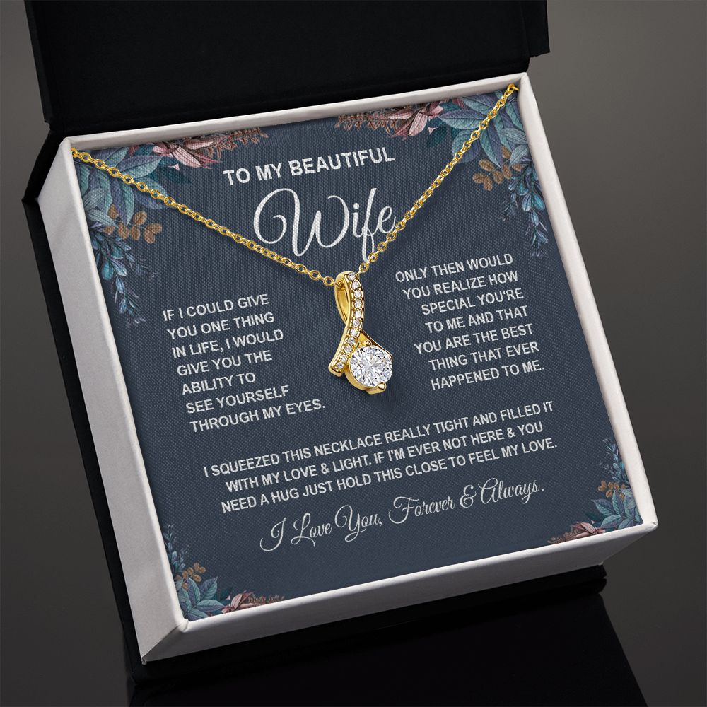Wife Necklace Gift From Husband, For Soulmate From Husband, Wife Gifts From Husband, Necklaces For Wife From Husband To My Soulmate Necklace Message Card and Necklace Gift Box Gift Box Styles on Birthday, Wedding, Anniversary, Valentine Allruing Necklace