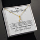 To My Beautiful Wife Necklace From Husband Pendant Jewelry with Message Card and Box Necklaces for Women Valentines Day Happy Wedding Present for Birthday Merry Christmas for Wife Allruing Necklace