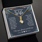 To My Beautiful Wife Necklace Gift, Soulmate for Wife Valentine Gifts from Husband, Birthday for Women, Soulmate Gifts, Message Card and Necklace Gifts Box Gift Box Styles on Birthday, Wedding, Anniversary, Valentine Allruing Necklace