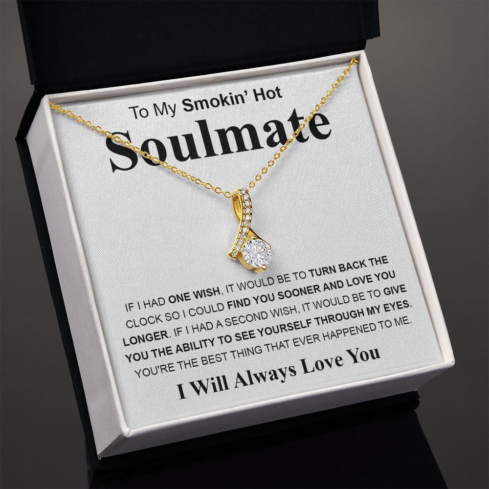 Gifts For Soulmate Birthday Gifts From Husband Necklace Valentines Day, Necklace for Future Soulmate, Wedding Anniversary Jewelry for Wife Necklace Gifts from Husband - Soulmate Gift Necklace with Message Card and Gift Box Allruing Necklace
