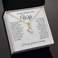 To My Beautiful Wife Necklace, Wedding Anniversary Jewelry for Women, Anniversary Gifts For Wife From Husband To My Wife Necklace Message Card and Necklace Gift Box Gift Box Styles on Birthday, Wedding, Anniversary, Valentine Allruing Necklace