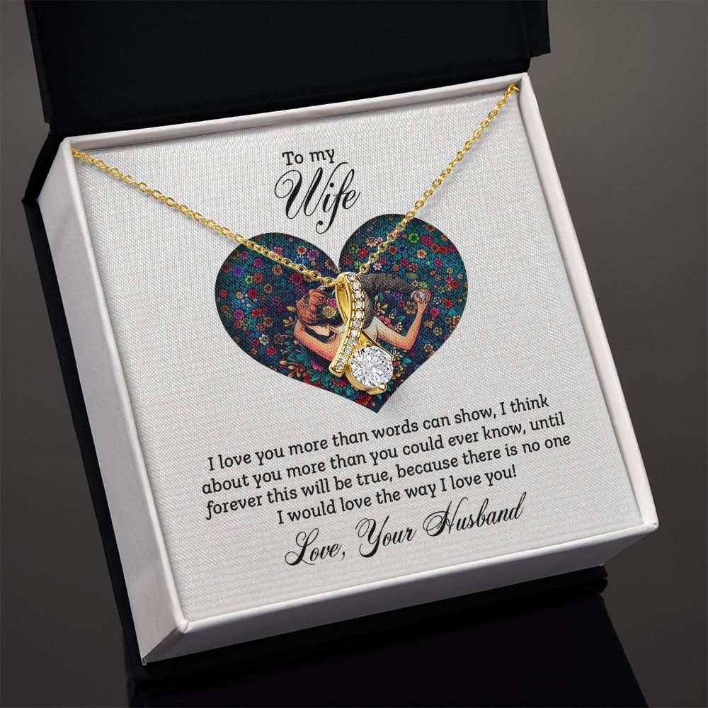 To My Wife Every Passing Second Gift Wife From Husband, Jewelry For Women, Jewelry For Wife, Love Knot Meaningful Necklace Message Card and Gift Box Styles on Birthday, Christmas, Anniversary Allruing Necklace