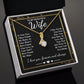 To My Beautiful Wife Necklace Gift, Soulmate for Wife Valentine Gifts from Husband, Wedding for Women, Soulmate Gifts, Message Card and Necklace Gifts Box Gift Box Styles on Birthday, Wedding, Anniversary, Valentine Allruing Necklace